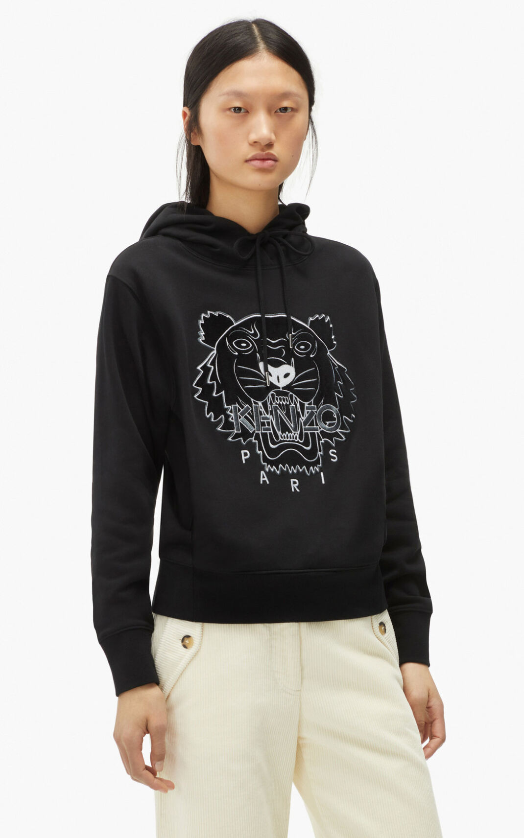 Sudaderas Con Capucha Kenzo The Invierno Capsule Tiger Mujer Negras ZRC174893